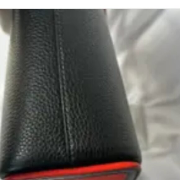 Very Good Christian Louboutin Cabata leather Mini satchel  Black~ MISSING STRAP - Picture 9 of 12